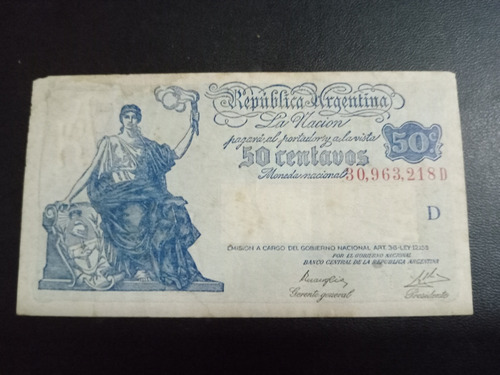 Argentina. Billete De 50 Centavos. Bottero N° 1806. Mira!!!