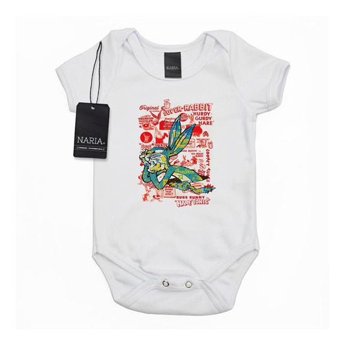 Body Bebe Manga Corta Looney Tunes Diseño Art Logo - Pslt9