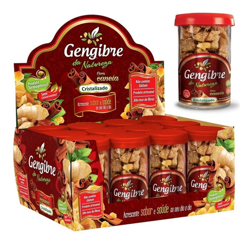 Gengibre Da Natureza Cristalizado Com Canela 40gr -12 Un