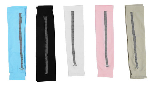 5 Pares De Mangas De Brazo De Seda De Hielo Protección