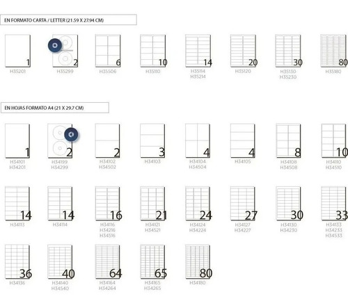 Etiquetas Autoadhesivas Husares H34110 A4 9,90 X 5,70 100h