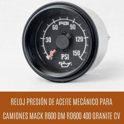 Reloj Presion De Aceite Camiones Mack R600 Rd600 