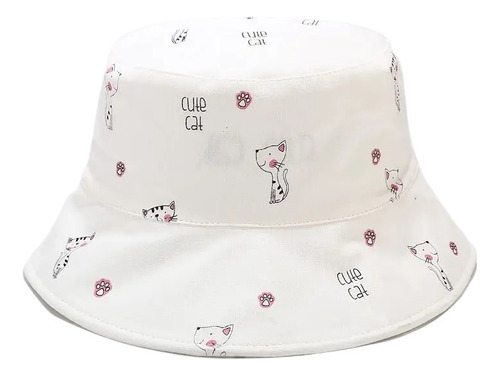 Gorro De Pescador Con Diseño De Gato Para Mujer Y Niña