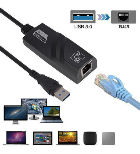 Adaptador Ethernet Usb 3.0 Gigabit 10/100/1000 Pc Notebook