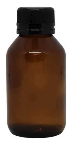 10 Botellas Comprimido 100ml Tapa Precinto Negra