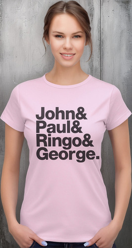 Playera The Beatles John Paul Ringo George Para Mujer