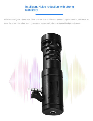 Microfone De Vídeo Para Telefone Câmera Dslr De 3,5 Mm Micro