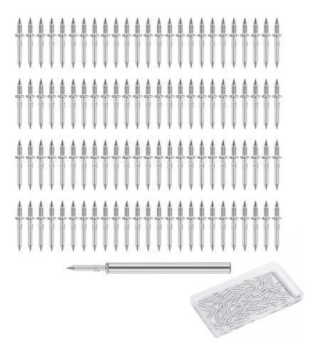4 X 100pcs Rosca De Rodapé De Cabeça Dupla Pregos Sem