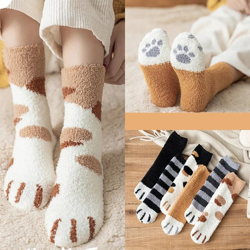 1 Par De Calcetines Blancos Con Dibujos Animados Kawaii Para