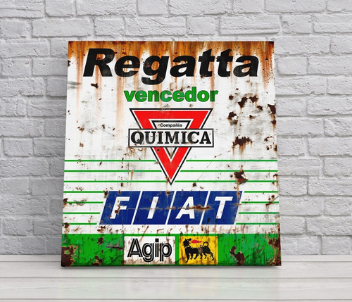 Carteles Retro Cocho Lopez Tc2000 Fiat Regatta 30x30 Cm