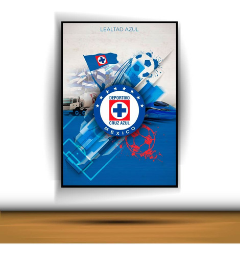 Cuadro Decorativo Cruz Azul A0504 Negro