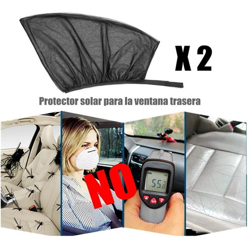 Pack X2 Malla Protector Sol Mosquito Para Ventana Auto 