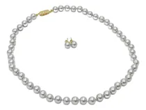 Comprar Collar Y Aretes De Perlas De Mallorca Plata Con Estuche