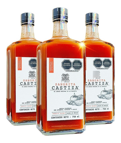 Tripack Sangrita Casera Artesanal Castiza 750ml