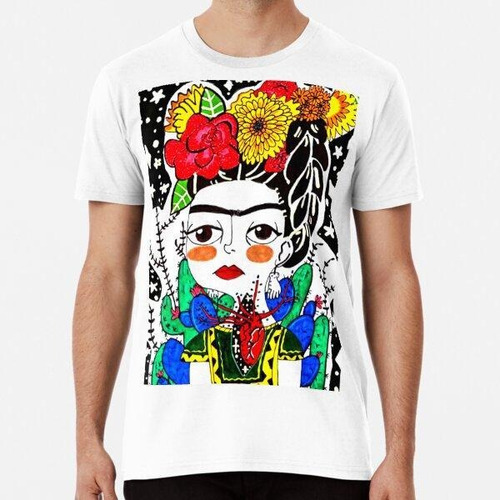 Remera Dibujo Original Frida Kahlo Heart Algodon Premium