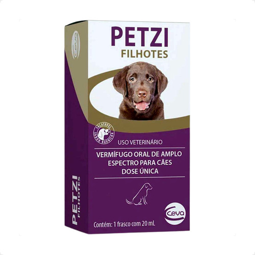 Vermífugo P/ Cães Petzi Plus Suspensão 20ml Envio Imediato