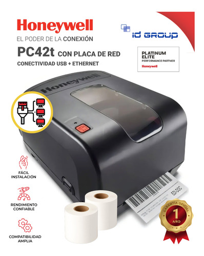 Impresora Etiquetas Mercado Envios Pc42 Red + Rollos