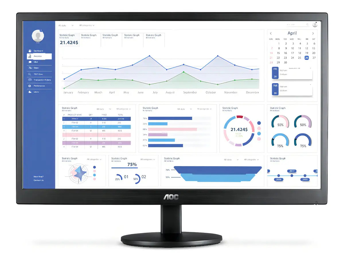 Monitor AOC 18,5" HDMI e VGA E970SWHNL