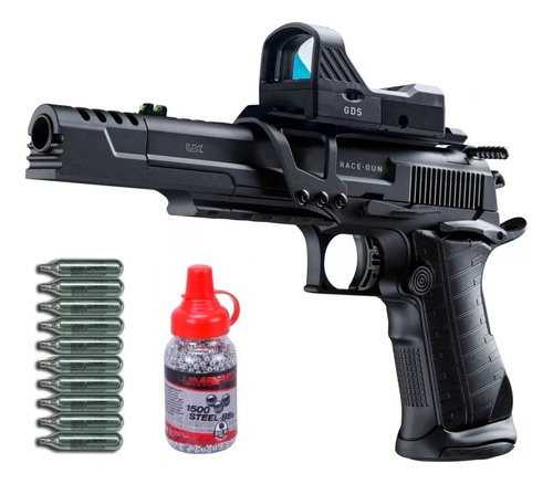 Pistola Aire Comprimido Ux Racegun Co2 + Mira + Combo.