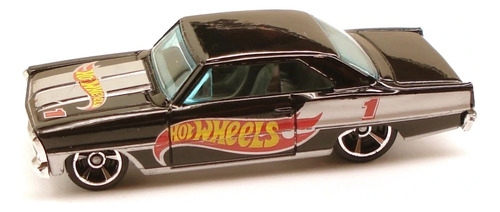 Hot Wheels  Racing '11- '66 Chevy Nova  Black Race Team  Car