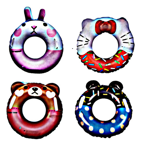 Dona Salvavidas Inflable Agarraderas Animalitos #70cms 5-10a
