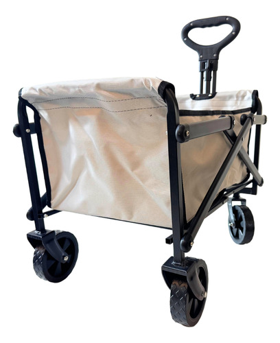 Carrito Camping Plegable Multiusos Con Manija Vagon Gris Color Gris