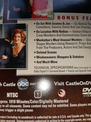 Castle Serie 2a Temporada Completa 5 Dvd
