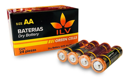 Caja Con 24 Pilas Aa 1.5v Marca Ilv Cilindrica R6 Alcalina Baterias 24 Pack Paquete R6 Doble A Con Envio Gratis 