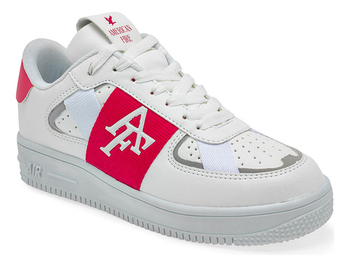 Tenis Casual Dama American Fire Blanco 124-701