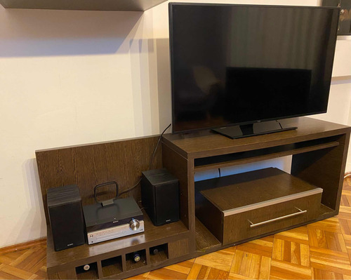 Imagen 4 de 4 de Rack De Mdf Doble Macizo Con Aéreo