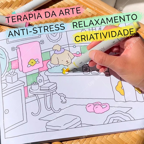 Livro Bobbie Goods Para Colorir 50 Folhas Capa Dura Sortido