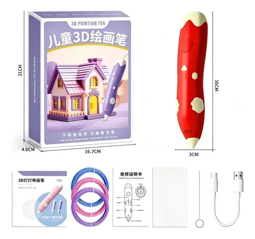 Pack Lapiz Boligrafo Impresora 3D + 3 Filamentos