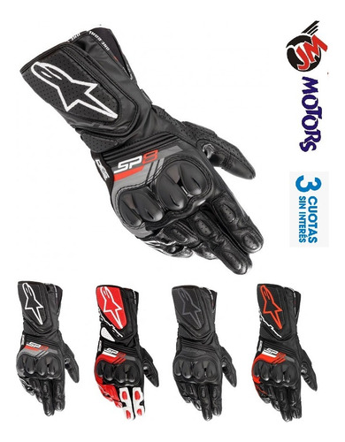 Jm Guantes Moto Alpinestars Sp-8 V3 Cuero Protecciones Pista