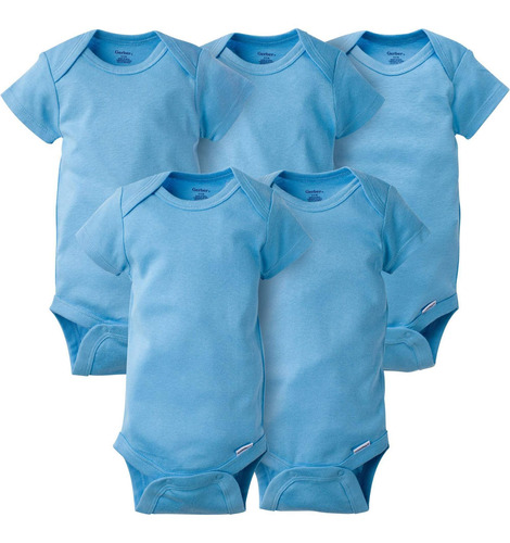 Set De 5 Bodys Manga Corta Talla 6 9 Meses Para Bebé