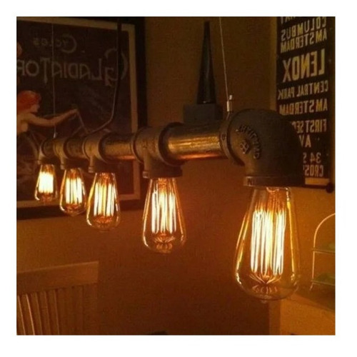 Lámpara Filamento Led Decoración Cálida Vidrio Ambar 4w