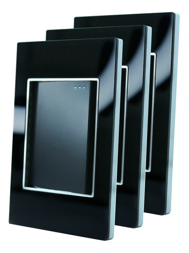 Imagen 1 de 7 de Interruptor Sencillo Negro Black Mirror De Lujo X3