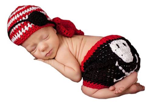 Pinbo® Recien Nacido Baby Boys Fotografia Crochet Pirate Pir