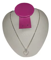 Comprar Cadena Singapore Plata 925 + Dije Corazón Con Piedras