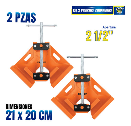 Kit 2 Prensas Esquineras Profesional, 2-1/2 102597