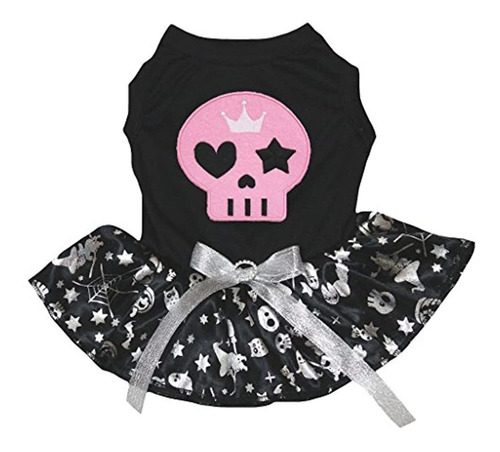 Petitebella Puppy Clothes Dog Dress Calavera Linda Black Top