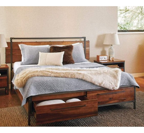 Cama Estambul King Madera Eucaliptus Clear