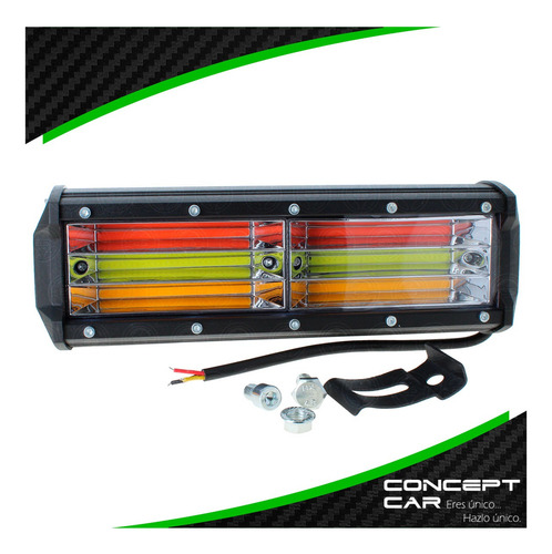 Barra Faro Led Cob Codigo Estrobo Multicolor 2 Modulos 4x4