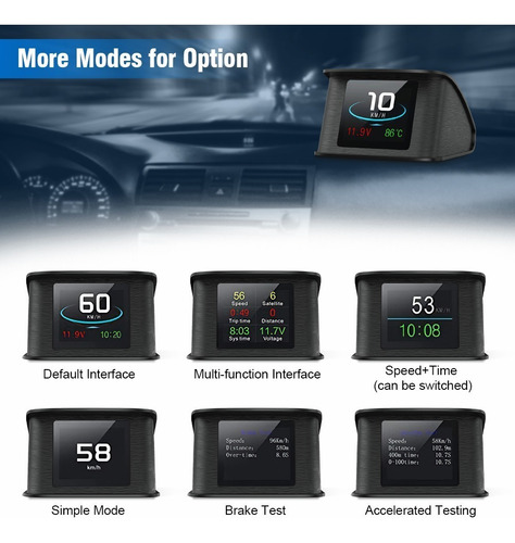 Pantalla Frontal Ancel P10 Obdii Hud Para Coche