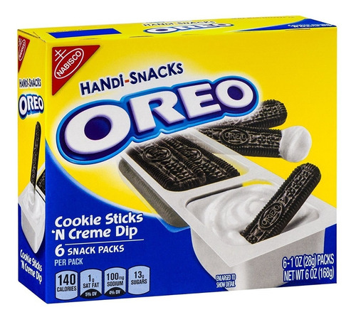 Handi Snacks Oreo Cookie 'n Sticks Creme Dip 6 Snack Packs