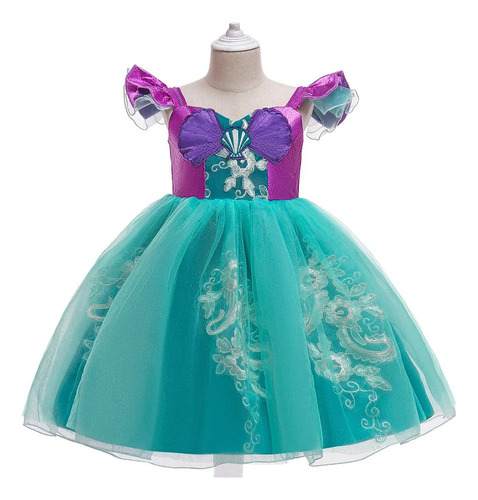 Vestido De Malla Tipo B De Ariel Con Diseño De Sirena, Vesti