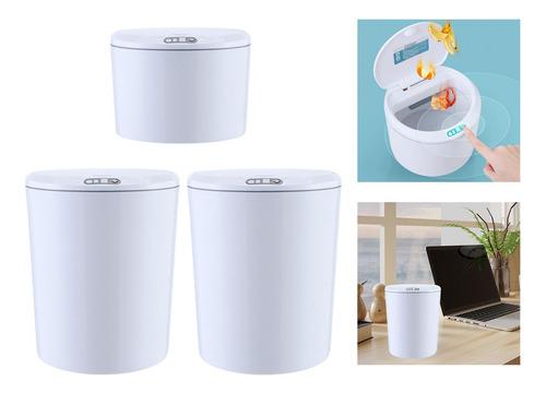 3 Cubos De Basura Con Sensor Inteligente, Cubo De Basura