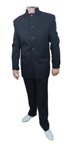 Imagen 1 de 10 de Ambo Traje Hombre Cuello Mao Corte Clásico