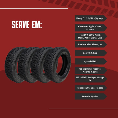 4 Pneus 175/65 R14 Uno Corsa Agile Prisma Fiesta Aro 14