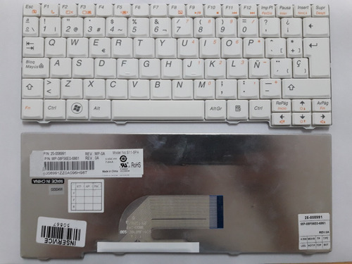 Teclado Original Lenovo Ideapad S10 Blanco