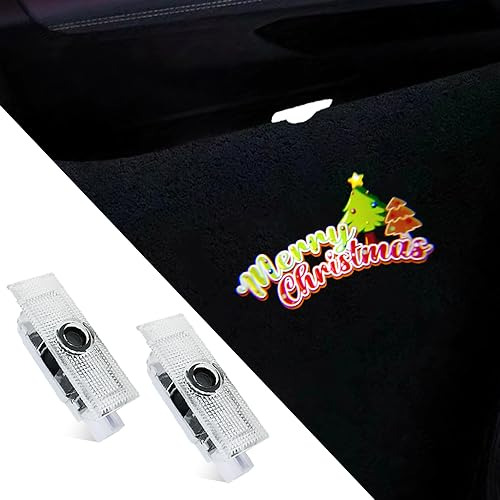 2 Pcs Car Door Logo Lights Compatible Para Dodge Challenge3